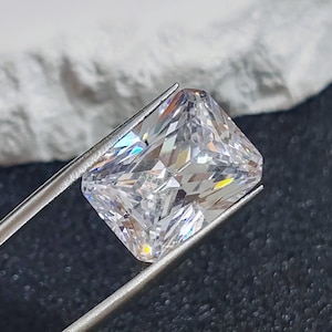 Grade AAA Cubic Zirconia Rectangle Faceted Gemstone Radiant Cut Cubic Zirconia Multiple Sizes to Choose C18Z