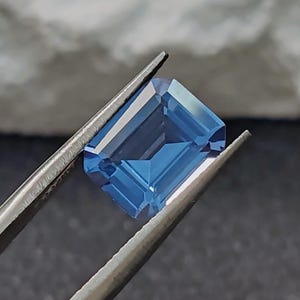 Light Blue Spinel Rectangle Faceted Gemstone Emerald Cut Blue Spinel Gem Ideal for Wax Casting Multiple Sizes to Choose C28L