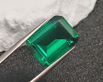 Emerald Rectangle Faceted Gemstone Emerald Cut Rich Green Emerald Gem Multiple Sizes to Choose C15E