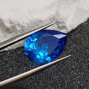 Light Blue Sapphire Pear Shaped Faceted Gemstone Teardrop Cut Sapphire Gem Multiple Sizes to Choose C87S