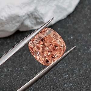 Spessartine Square Faceted Gemstone Cushion Cut Spessartine Garnet with Pink Tone 3 Sizes to Choose C16P