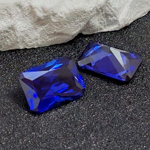 Sapphire Rectangle Faceted Gemstone Radiant Cut Sapphire Gem Multiple Sizes to Choose C37S