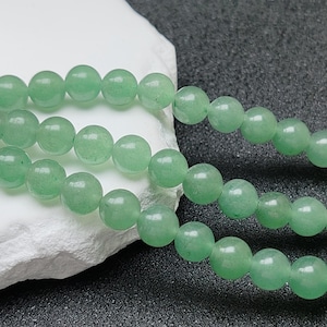 Grade A Natural Green Aventurine Beads 4mm 6mm 8mm 10mm 12mm Smooth Polished Round 15 Inch Strand AR01