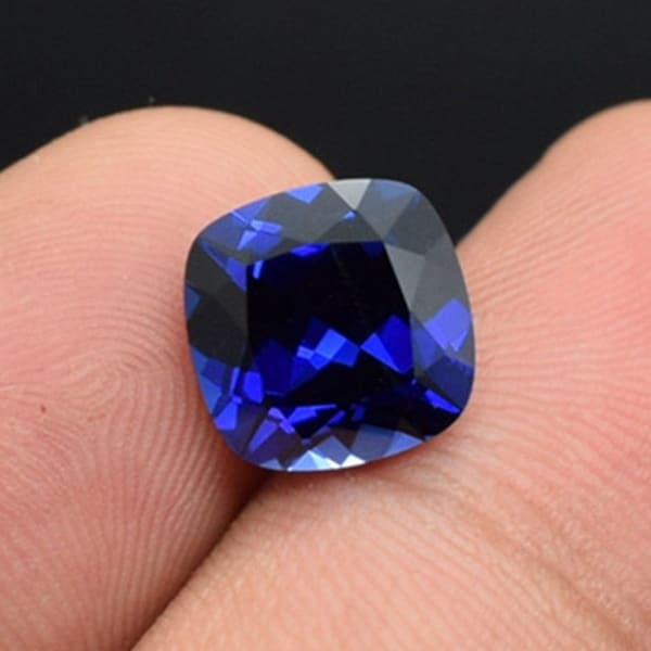 High Quality Sapphire Square Faceted Gemstone Cushion Cut Sapphire Gem Multiple Sizes to Choose C77S