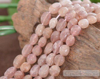 Natural Strawberry Quartz Beads Irregular Shape NOT Dyed 7x8mm 15 Inch Strand ST56C