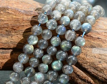 Grade A labradorite naturelle perles lustre bleu labradorite perles non teint 3mm-12mm lisse poli rond 15 inch Strand MD05