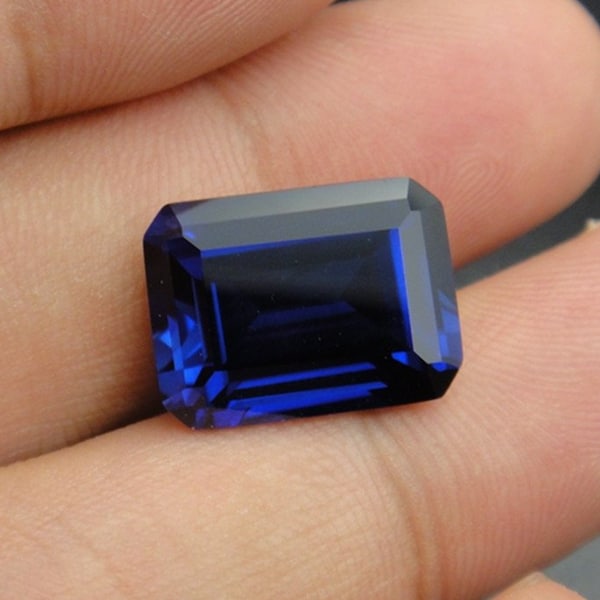 Sapphire Rectangle Faceted Gemstone Emerald Cut Sapphire Gem Multiple Sizes to Choose C36S