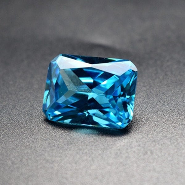 Aquamarine Rectangle Faceted Gemstone Radiant Cut Aquamarine Gem Multiple Sizes to Choose C42A