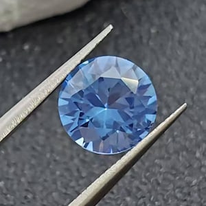 Light Blue Spinel Round Faceted Gemstone Brilliant Cut Blue Spinel Gem Ideal for Wax Casting Multiple Sizes to Choose C12L