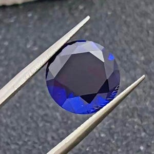 Intense Blue Spinel Round Faceted Gemstone Brilliant Cut Blue Spinel Gem Ideal for Wax Casting Multiple Sizes to Choose C11L