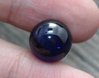 Sapphire Round Cabochon Smooth Polished Surface Round Sapphire Cabochon Flat Back Multiple Sizes to Choose C22S