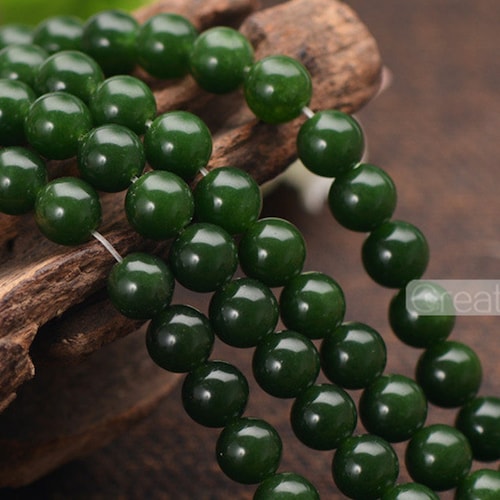 Green Jade Gemstone Round Beads For Jewelry Making Free Shipping Strand 15" Green Jade Gemstone Round Beads For Jewelry Making Free Shipping Strand 15"