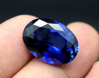 Saphir Ovale Gemstone Facettée Forme d’oeuf Sapphire Gem Plusieurs tailles à choisir C07S