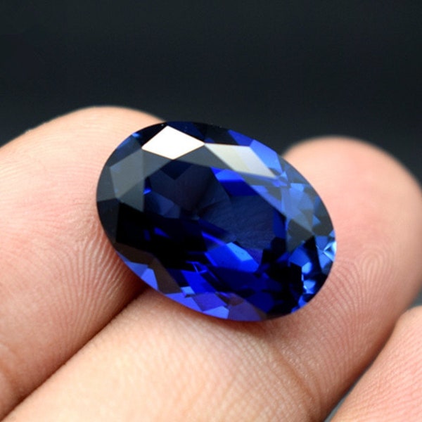 Sapphire Oval Faceted Gemstone Egg Shape Sapphire Gem Multiple Sizes to Choose C07S