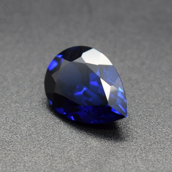 Sapphire Pear Shaped Faceted Gemstone Teardrop Cut Sapphire Gem Multiple Sizes to Choose C86S
