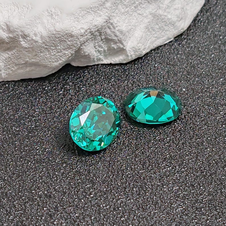 Paraiba Tourmaline Oval Faceted Gemstone Egg Shape Teal Blue Tourmaline Gem Multiple Sizes to Choose C48T image 9