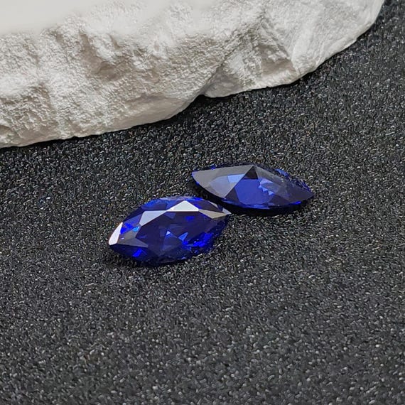 Sapphire Marquise Cut Gemstone Faceted Sapphire Gem Multiple Sizes to Choose C83S