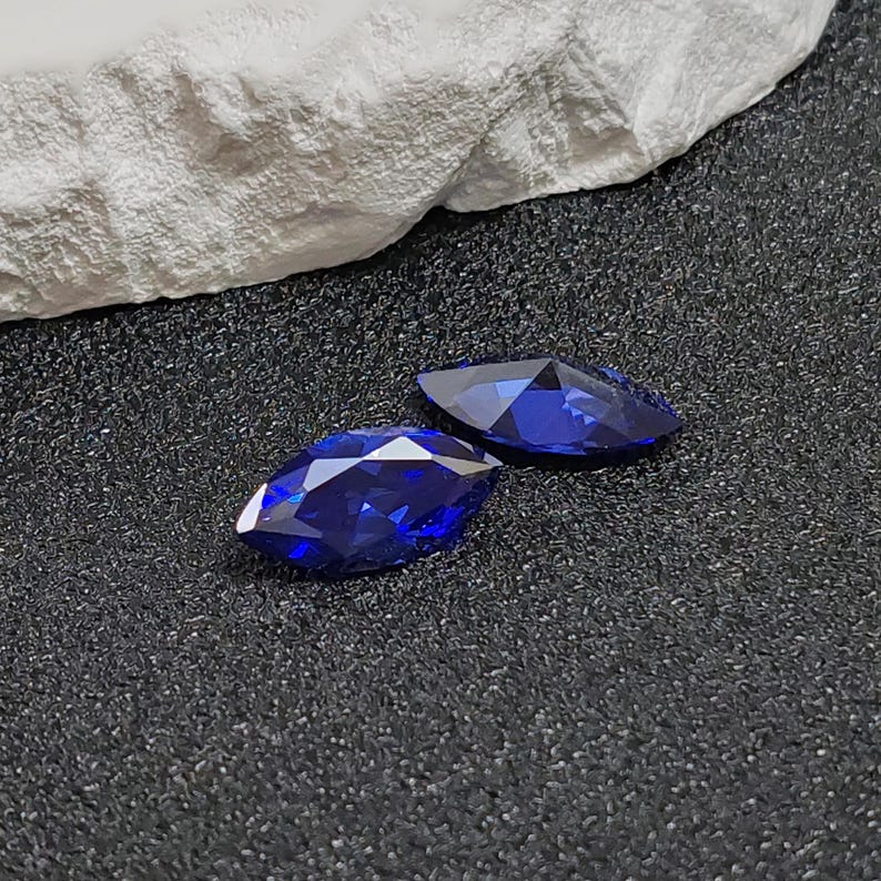 Sapphire Marquise Cut Gemstone Faceted Sapphire Gem Multiple Sizes to Choose C83S image 1