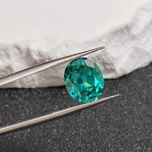 Paraiba Tourmaline Oval Faceted Gemstone Egg Shape Teal Blue Tourmaline Gem Multiple Sizes to Choose C48T image 4