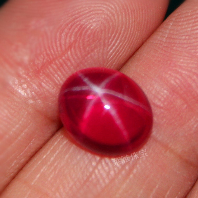 Star Ruby Oval Cabochon Smooth Polished Surface Egg Shape - Etsy