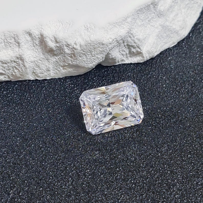 Grade AAA Cubic Zirconia Rectangle Faceted Gemstone Radiant Cut Cubic Zirconia Multiple Sizes to Choose C18Z image 7