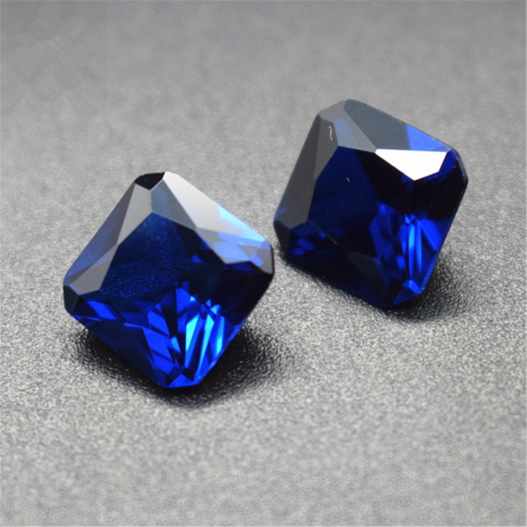 Brilliant Blue Spinel Square Faceted Gemstone Radiant Cut Blue Etsy