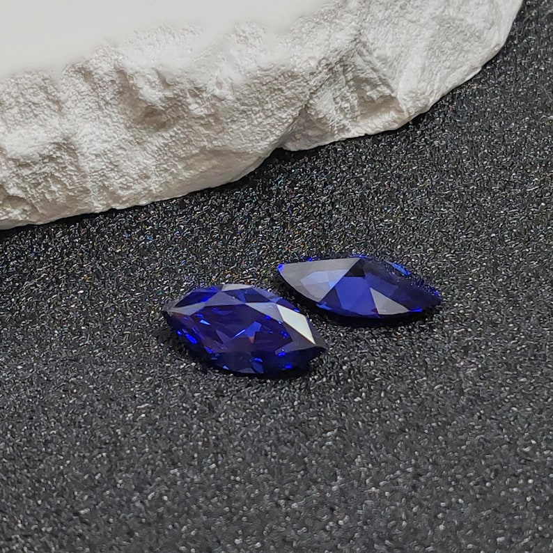 Sapphire Marquise Cut Gemstone Faceted Sapphire Gem Multiple Sizes to Choose C83S image 3