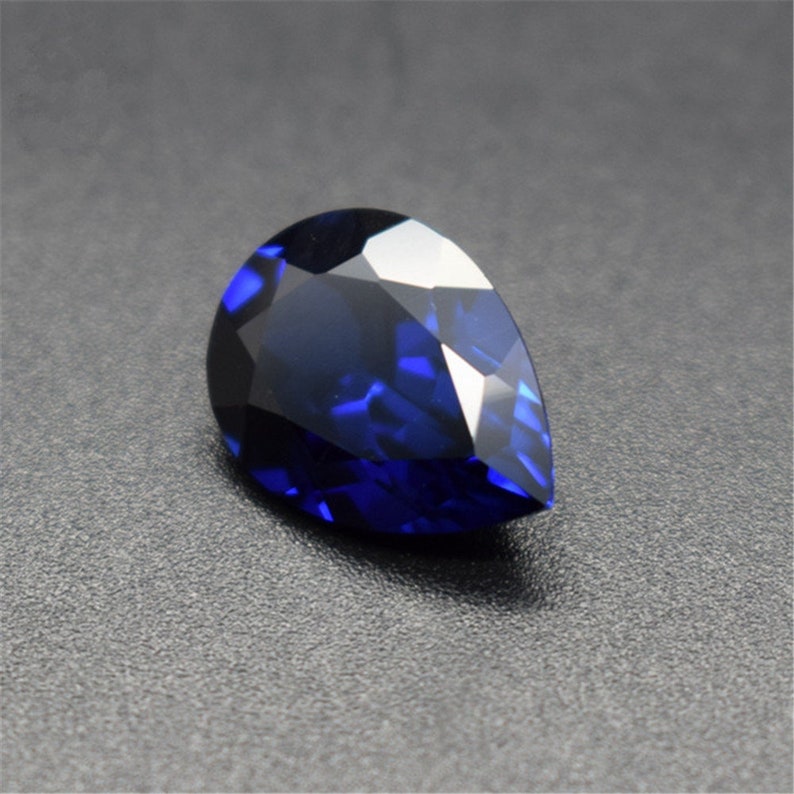 Sapphire Pear Shaped Faceted Gemstone Teardrop Cut Sapphire - Etsy