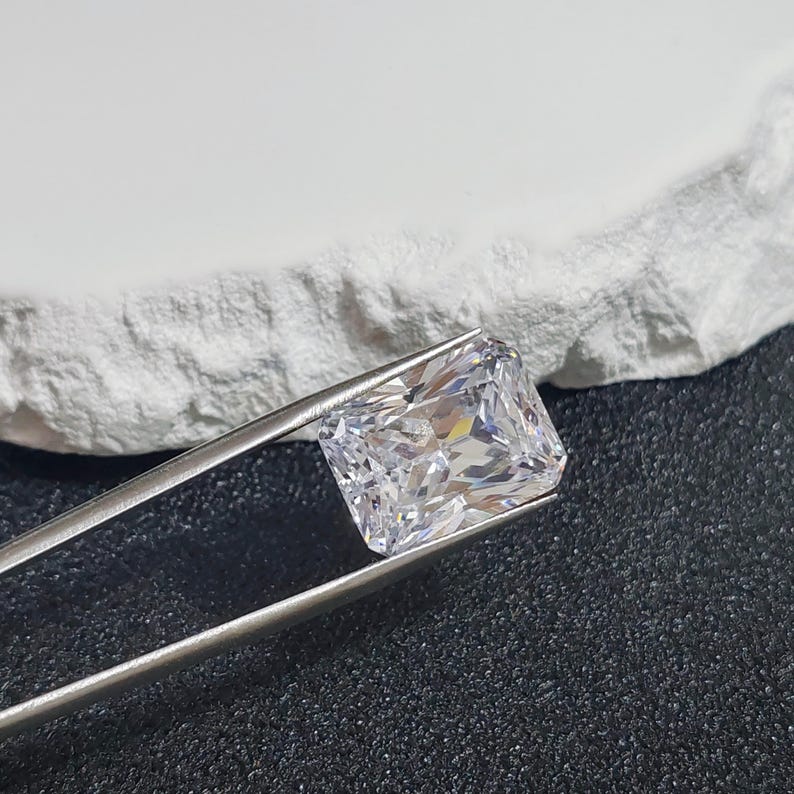 Grade AAA Cubic Zirconia Rectangle Faceted Gemstone Radiant Cut Cubic Zirconia Multiple Sizes to Choose C18Z image 6