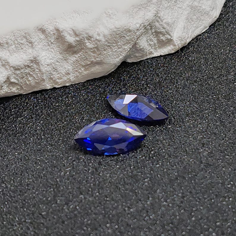 Sapphire Marquise Cut Gemstone Faceted Sapphire Gem Multiple Sizes to Choose C83S image 4