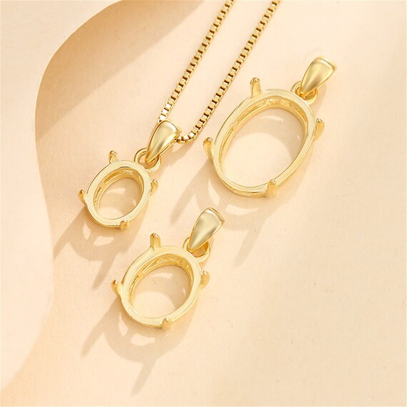 Pendant Blank for 5x7mm/6x8mm/7x9mm/8x10mm/9x11mm/10x14mm Oval Etsy