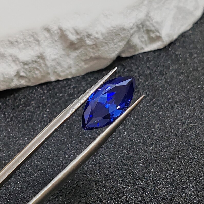 Sapphire Marquise Cut Gemstone Faceted Sapphire Gem Multiple Sizes to Choose C83S image 8