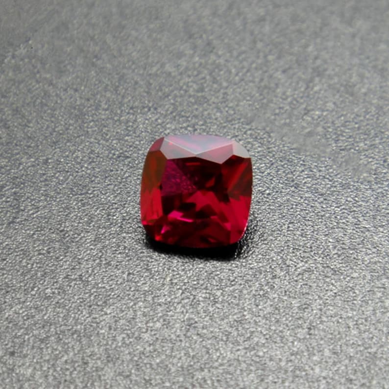 Ruby Square Faceted Gemstone Cushion Cut Ruby Gem Multiple - Etsy