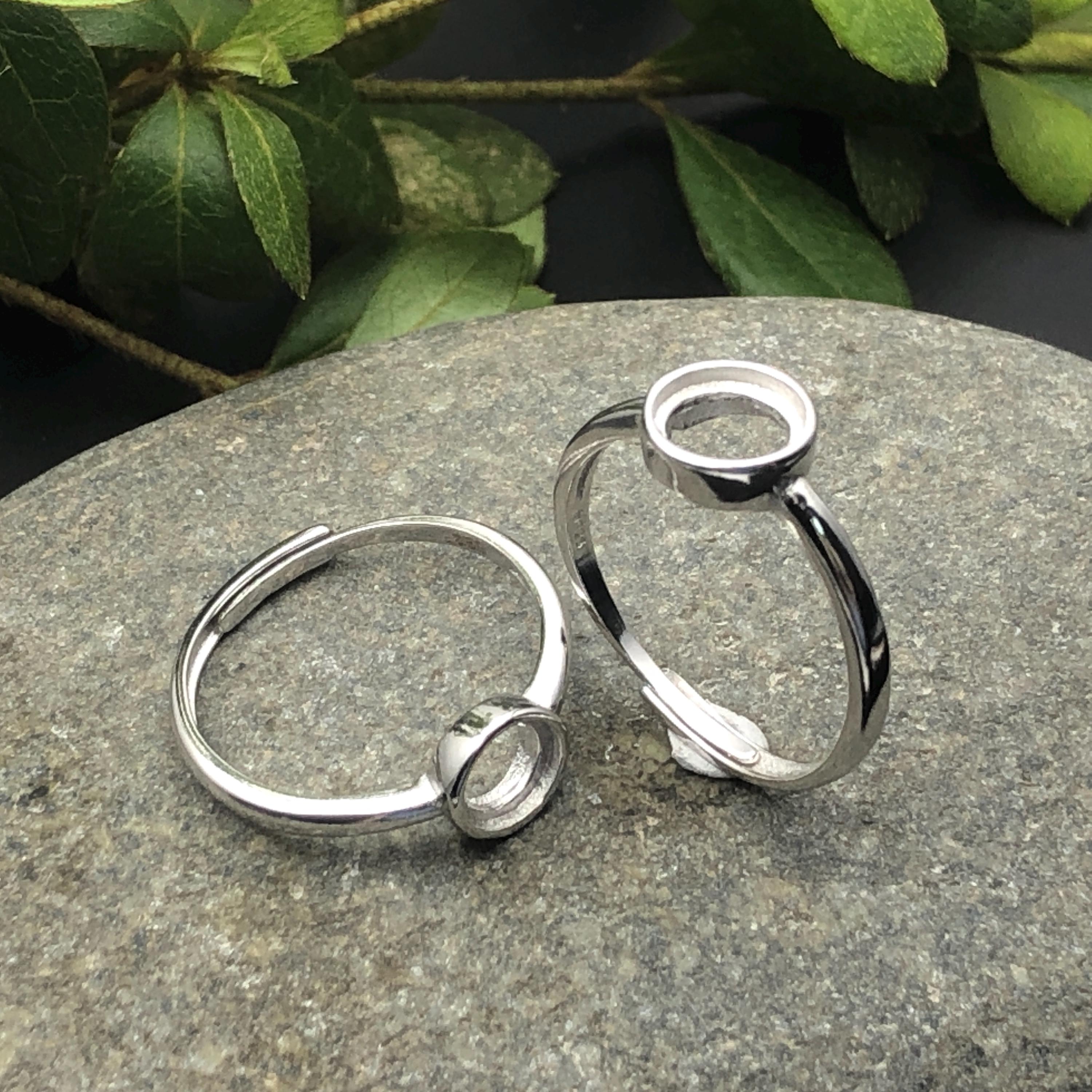 Ring Setting for 6x6mm/7x7mm/8x8mm/9x9mm/10x10mm/11x11mm/12x12mm