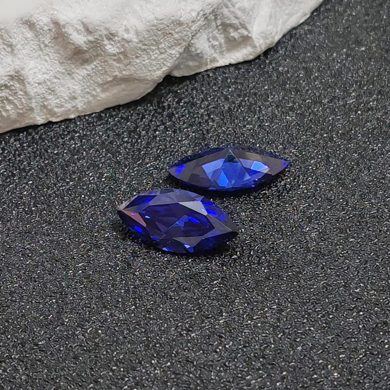 Sapphire Marquise Cut Gemstone Faceted Sapphire Gem Multiple Sizes to Choose C83S image 2