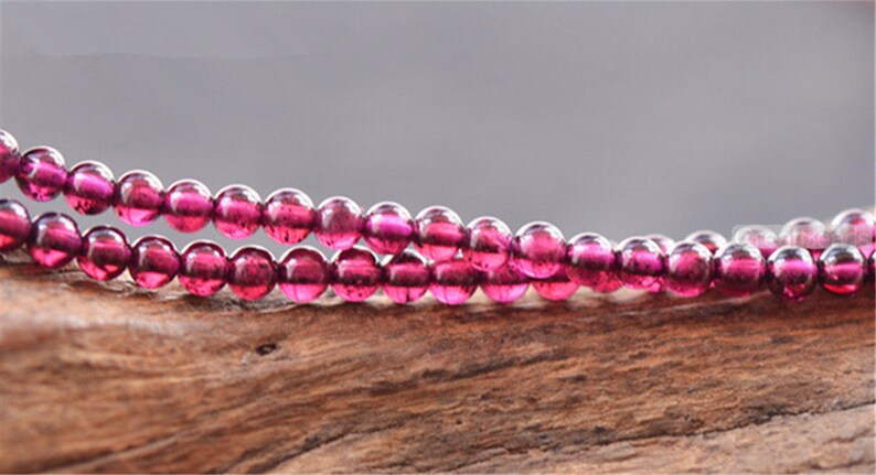 AAA Grade Natural Rhodolite Garnet Crystal Chip Stretchy Bracelet – Charged Reiki, India, 602401715493