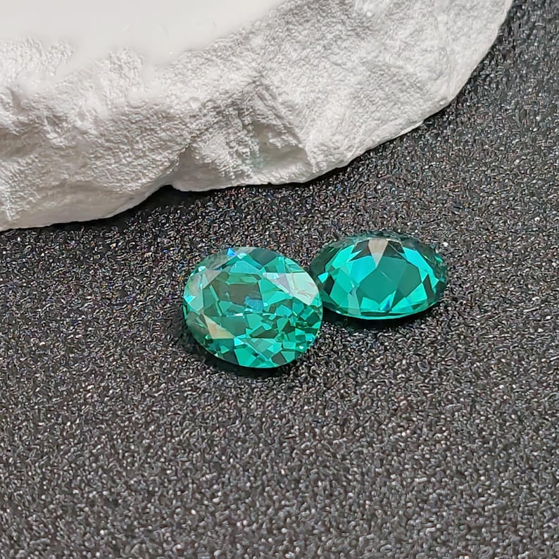 Paraiba Tourmaline Oval Faceted Gemstone Egg Shape Teal Blue Tourmaline Gem Multiple Sizes to Choose C48T image 7