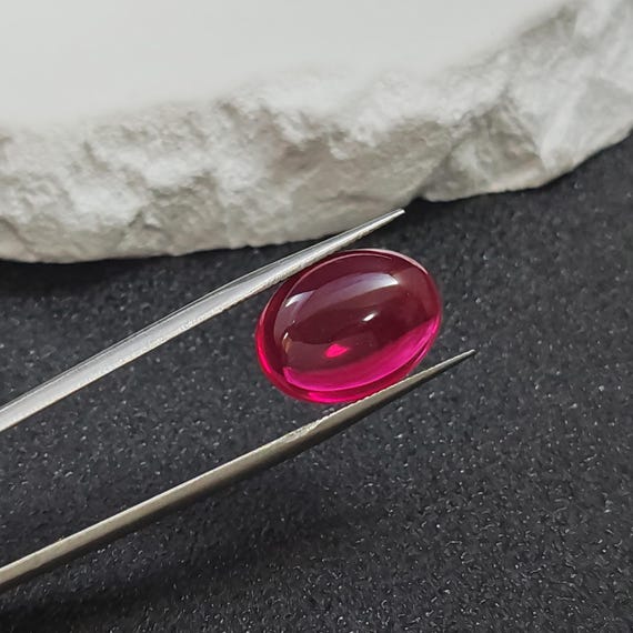 Mohs 9 Gemstone Cab Pink Star Ruby Cabochon - Mohs Hardness 9, Oval ...