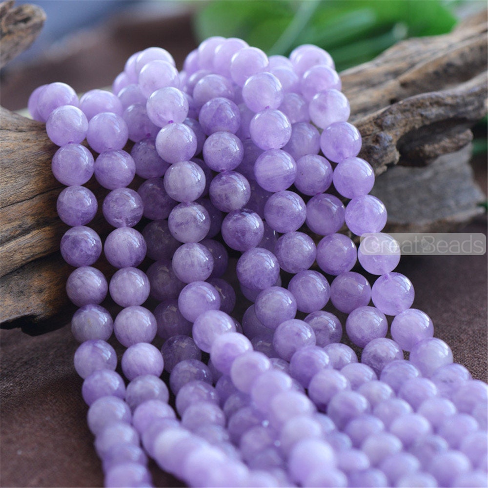 Grade AAA Natural Light Purple Jade Beads Lavender Color Jade Etsy