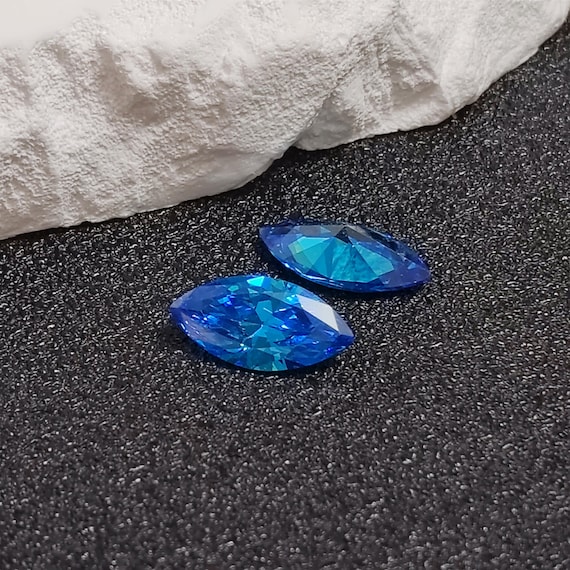 Light Blue Sapphire Marquise Cut Gemstone Faceted Sapphire Gem Multiple Sizes to Choose C84S