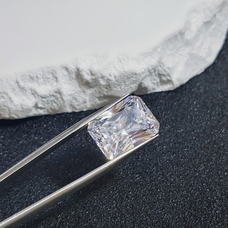 Grade AAA Cubic Zirconia Rectangle Faceted Gemstone Radiant Cut Cubic Zirconia Multiple Sizes to Choose C18Z image 5