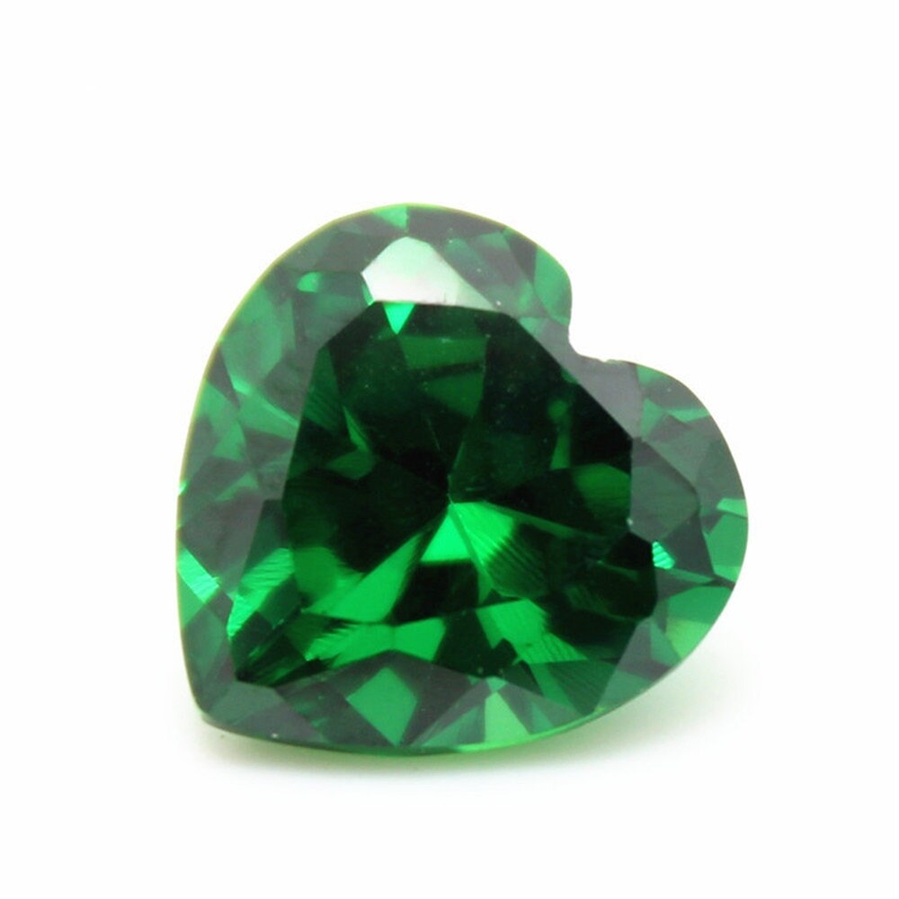 Emerald Heart Shape Faceted Gemstone Heart Shaped Cut Emerald Etsy