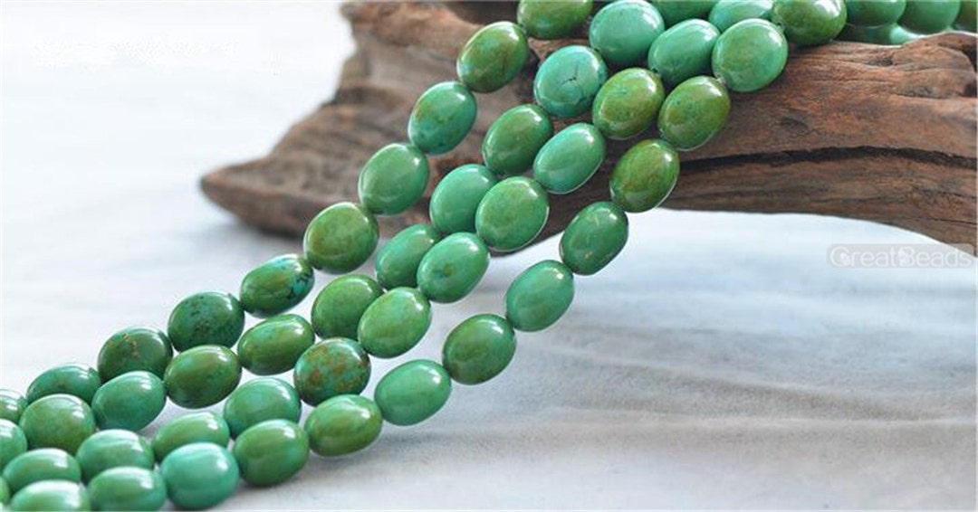Natural Vintage Turquoise Egg Shape Beads 9x11x7mm/11x13x9mm Etsy
