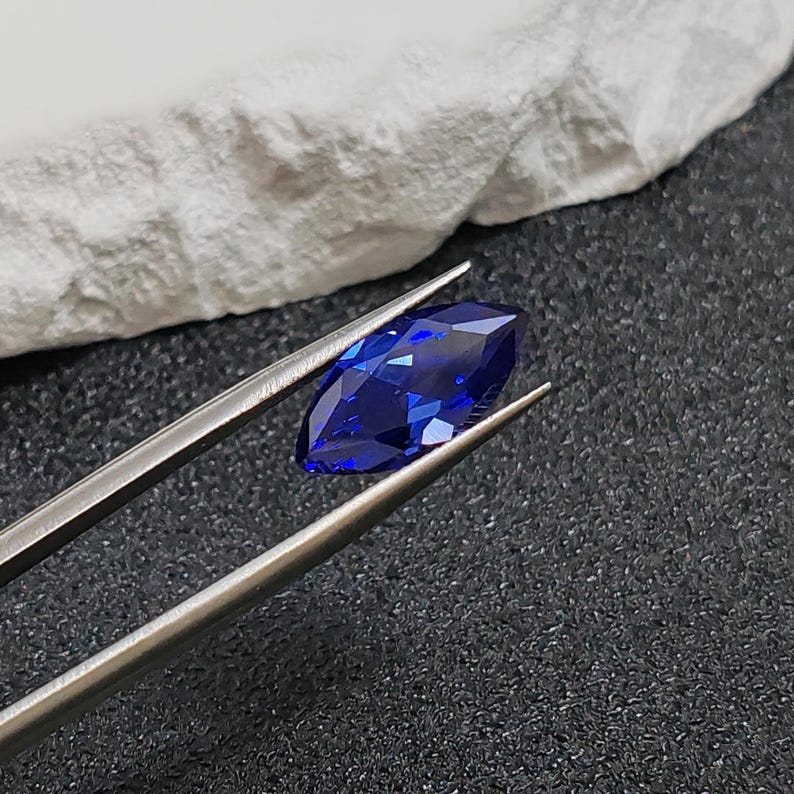 Sapphire Marquise Cut Gemstone Faceted Sapphire Gem Multiple Sizes to Choose C83S image 9
