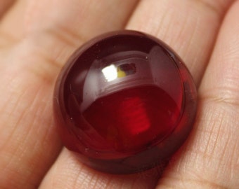 Ruby Round Cabochon Blood-red Smooth Polished Surface Flat Back Multiple Sizes to Choose C78R