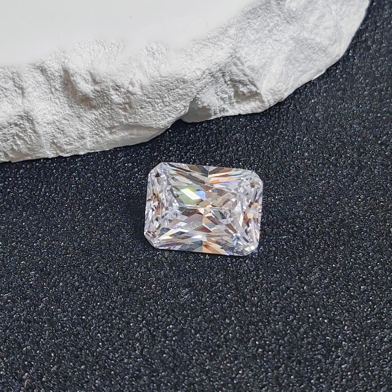 Grade AAA Cubic Zirconia Rectangle Faceted Gemstone Radiant Cut Cubic Zirconia Multiple Sizes to Choose C18Z image 4