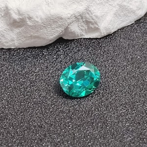 Paraiba Tourmaline Oval Faceted Gemstone Egg Shape Teal Blue Tourmaline Gem Multiple Sizes to Choose C48T image 8