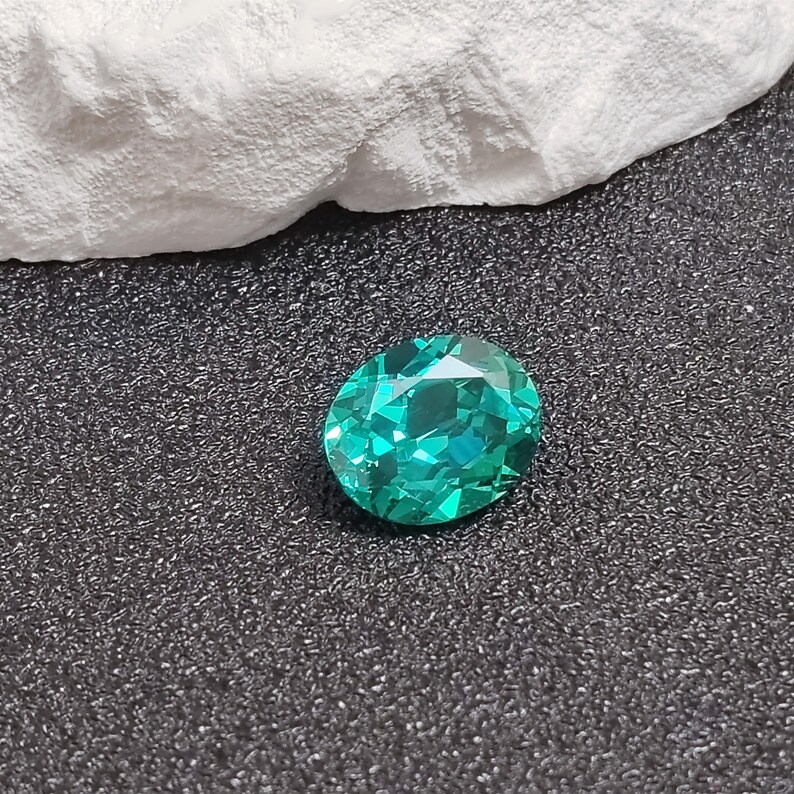 Paraiba Tourmaline Oval Faceted Gemstone Egg Shape Teal Blue Tourmaline Gem Multiple Sizes to Choose C48T image 8