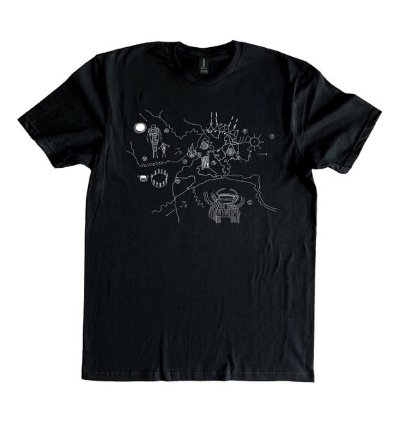 Twin Peaks Owl Cave Calendar Map T-shirt David Lynch Film TV