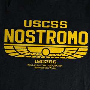 USCSS Nostromo Alien Weyland Yutani Corp 100% Cotton T-Shirt S-XXXL